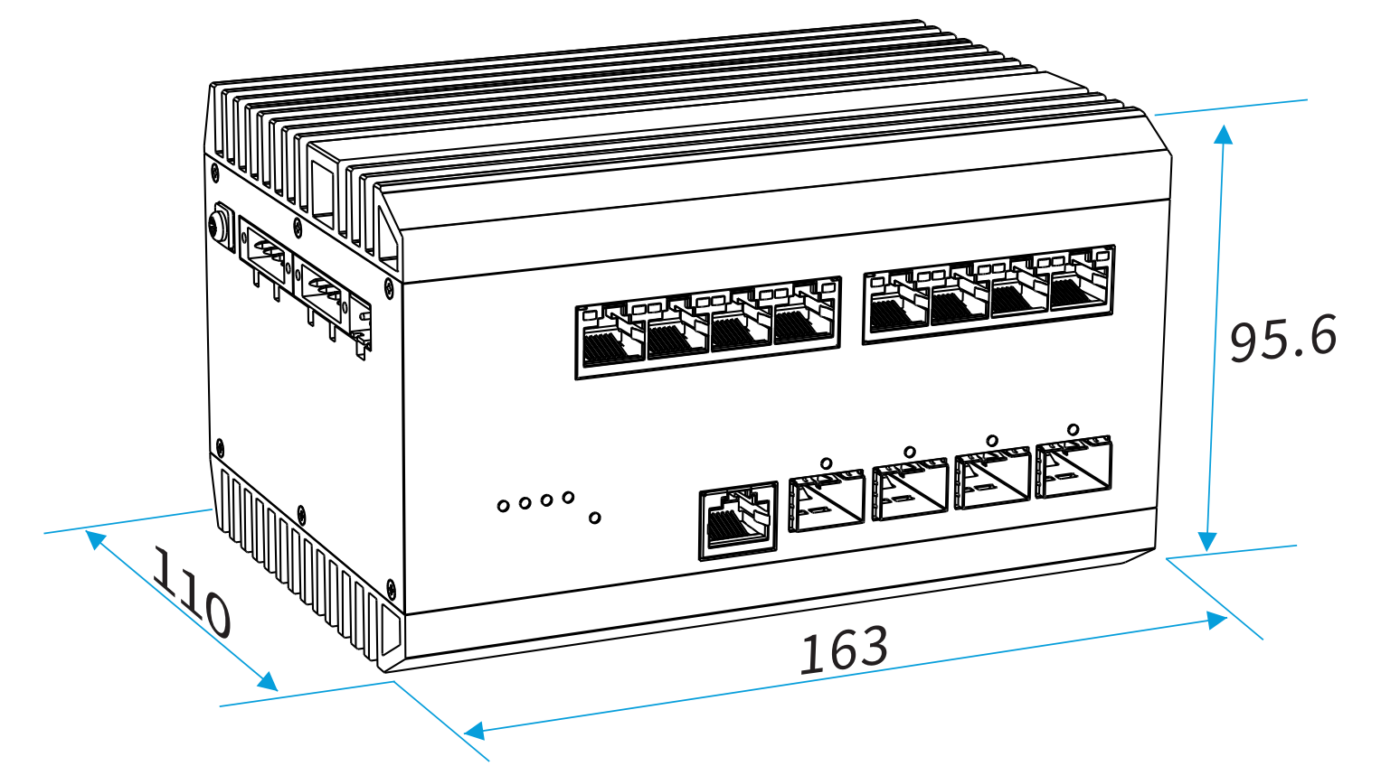 UTP7608GE-POE-IE 尺寸